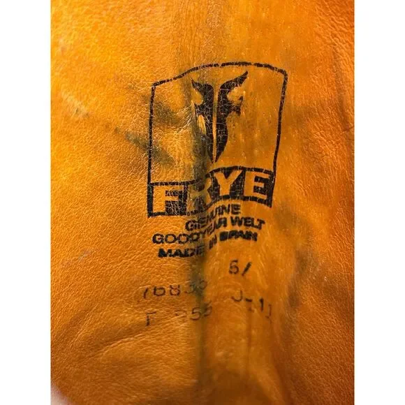 VTG Frye Dorado Dark Brown Leather Tall Riding Boots sz 5.5 Goodyear Welt, Spain - Picture 13 of 13